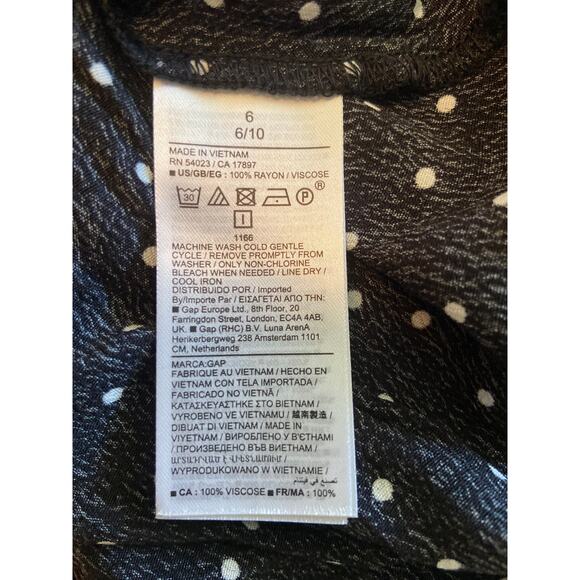 NWT Size 6 Gap Mini Bubble Skirt Preppy Pin Up Black White Polka Dots Rockabilly - Picture 3 of 4